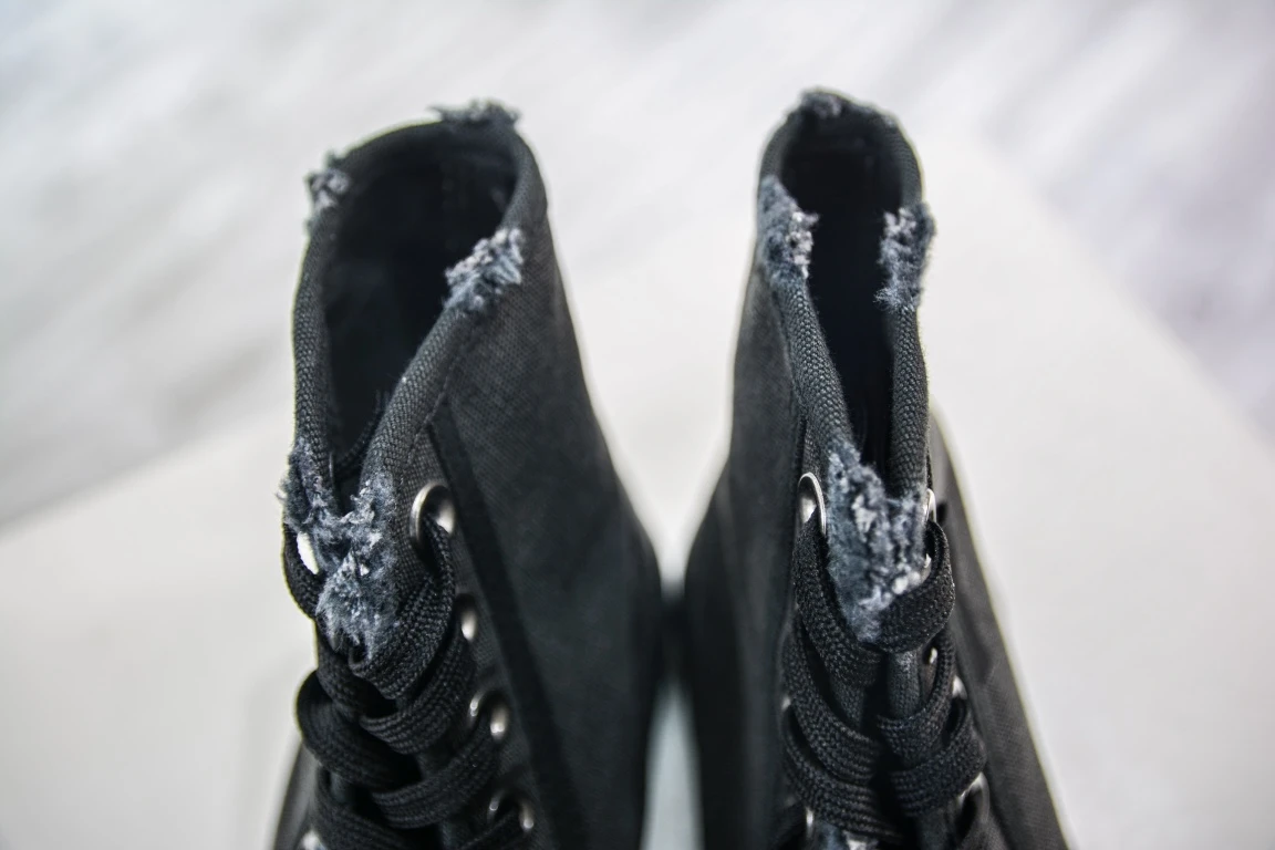 Balenciaga Paris High Top Sneaker in Black Destroyed、mysite、Cacoeks