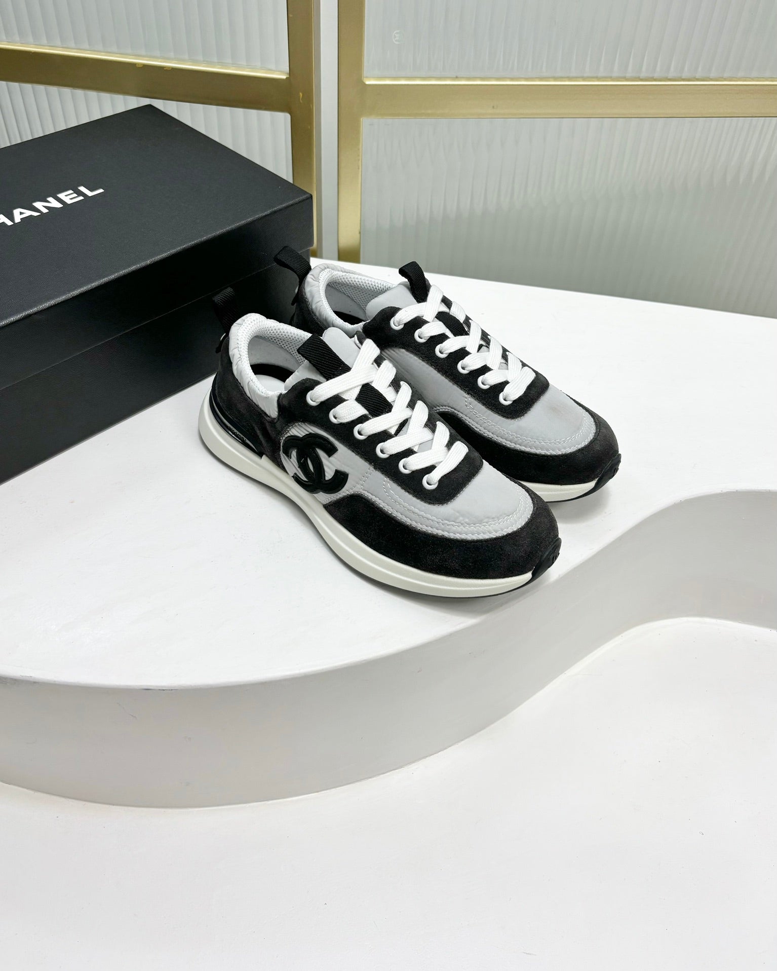 SNEAKER IN BLACK MIX GREY SUEDE、mysite、Cacoeks