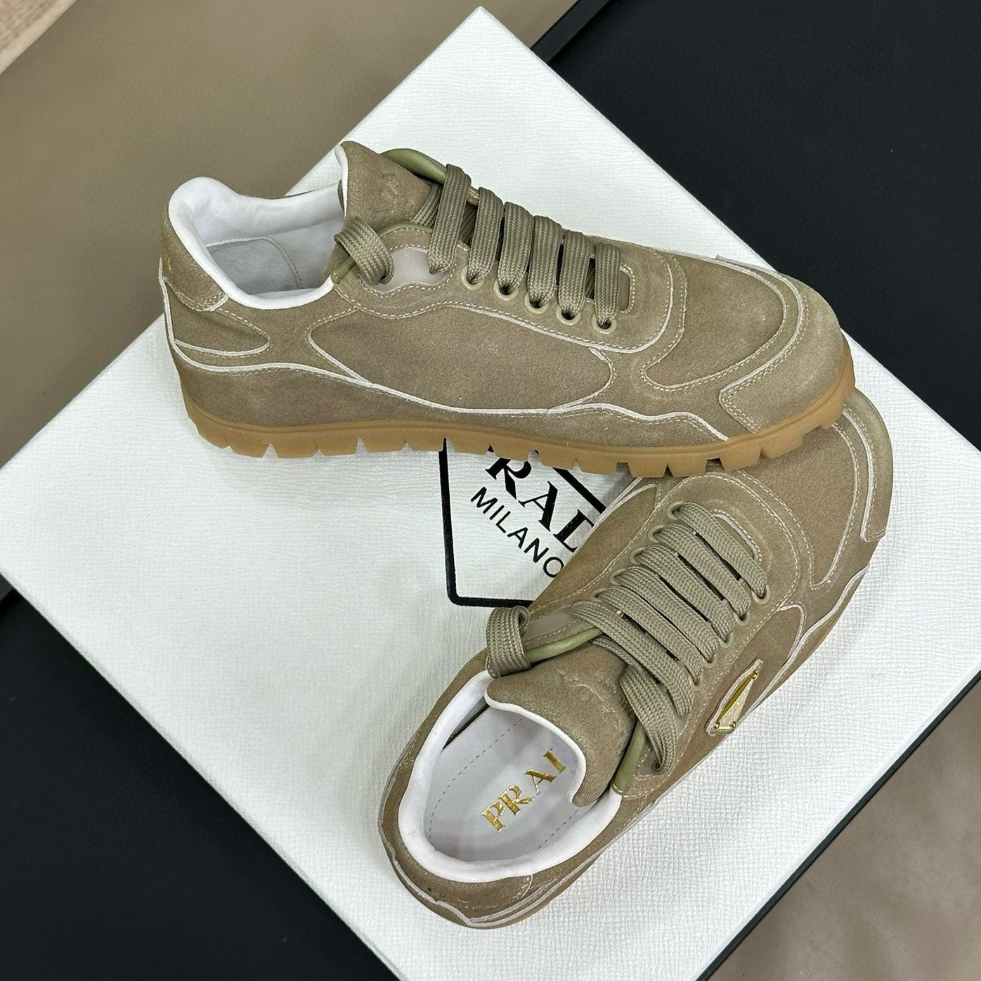 PRA TRAIL FADED SUEDE SNEAKERS LIGHT BROWN、mysite、Cacoeks