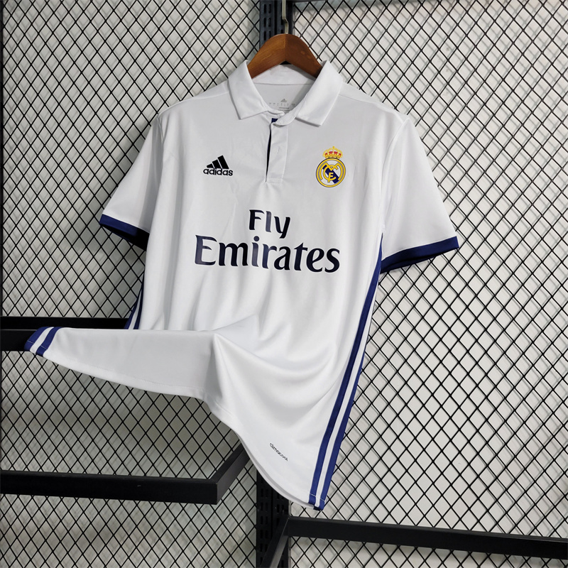 JerseysGala.com | Retro Real Madrid 16-17 Home Stadium Jersey -Customize Name, Number and Patch | Worldwide Shipping