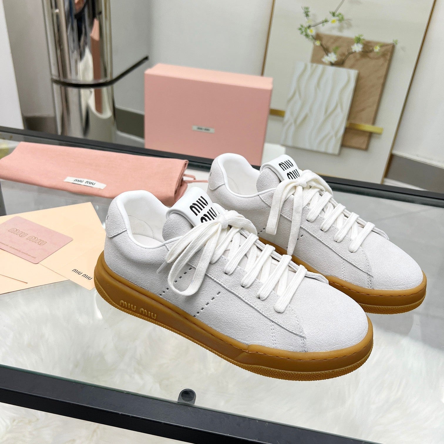 ECRU SNEAKERS IN LIGHT GREY SUEDE、mysite、Cacoeks