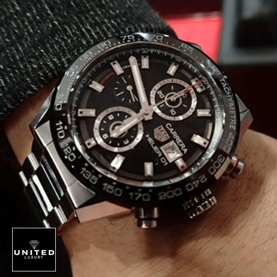 Tag Heuer Black Dial cAR201Z.BA0714 Replica on the man wrist