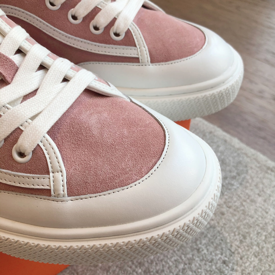 GET SNEAKER WHITE CALFSKIN AND PINK SUEDE、mysite、Cacoeks