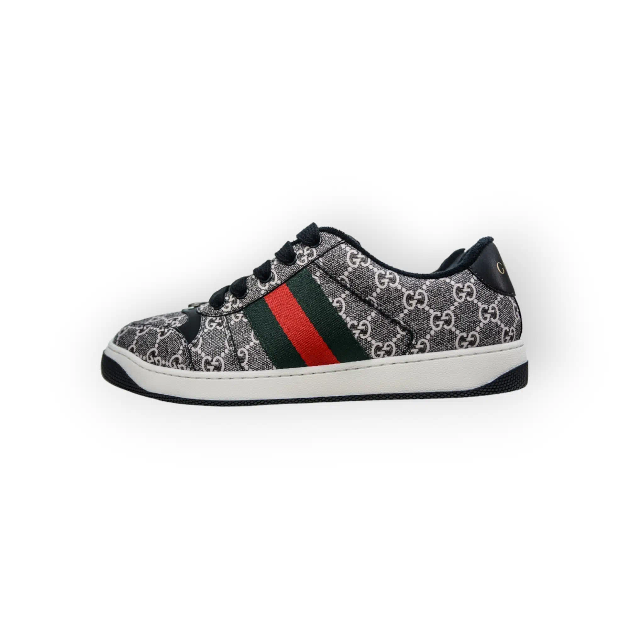 Gucci Screener Sneaker Black and Grey GG Supreme Canvas、mysite、Cacoeks