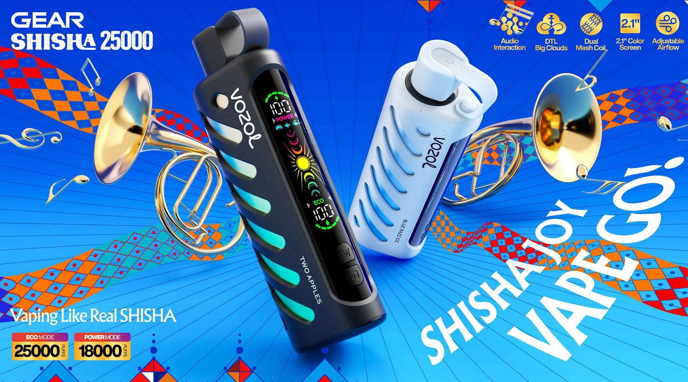 Vozol Gear Shisha 25000 Vape | 30 Flavours DTL/MTL