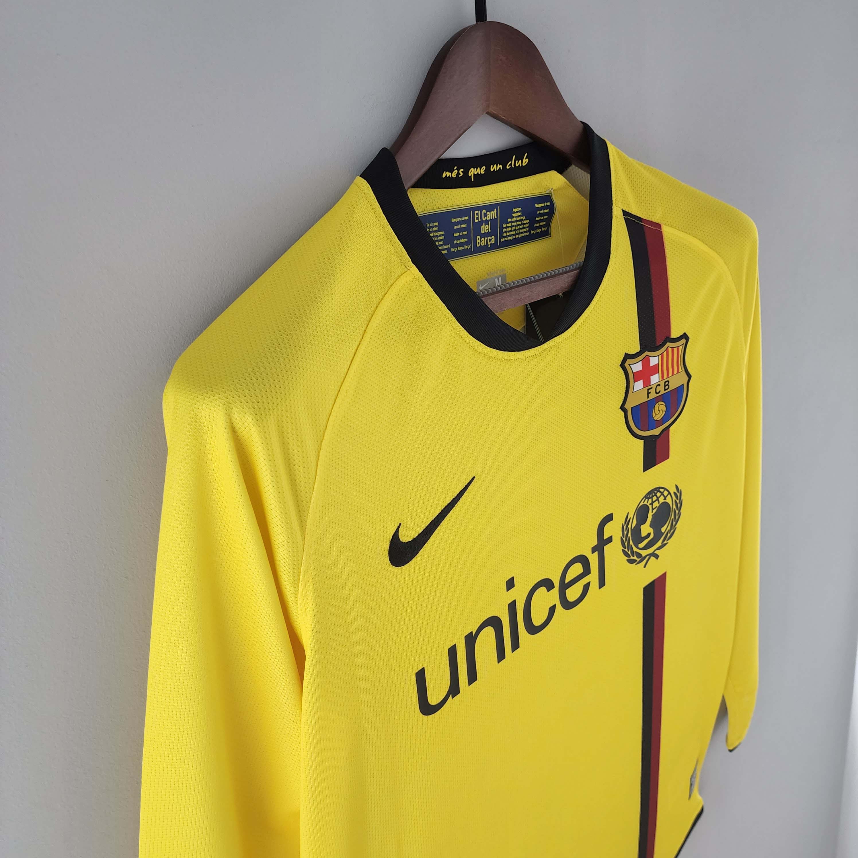 2008/2009 Retro Long Sleeve Barcelona Away Football Shirt 1:1 Thai Quality:football jersey mysite: unitedjerseyfootball 邓江浪:football