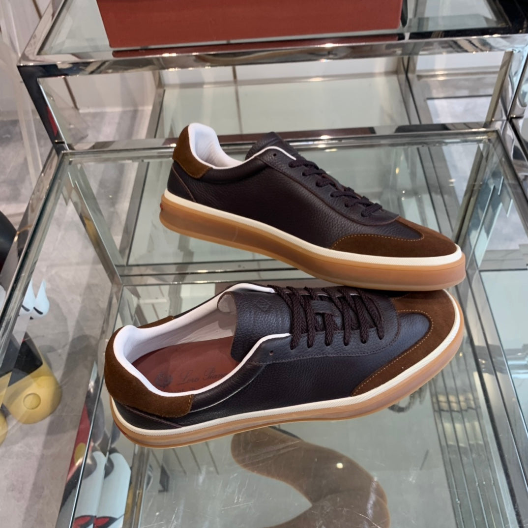 LP TENNIS WALK SNEAKERS ANCHOR AND BROWN CALFSKIN、mysite、Cacoeks