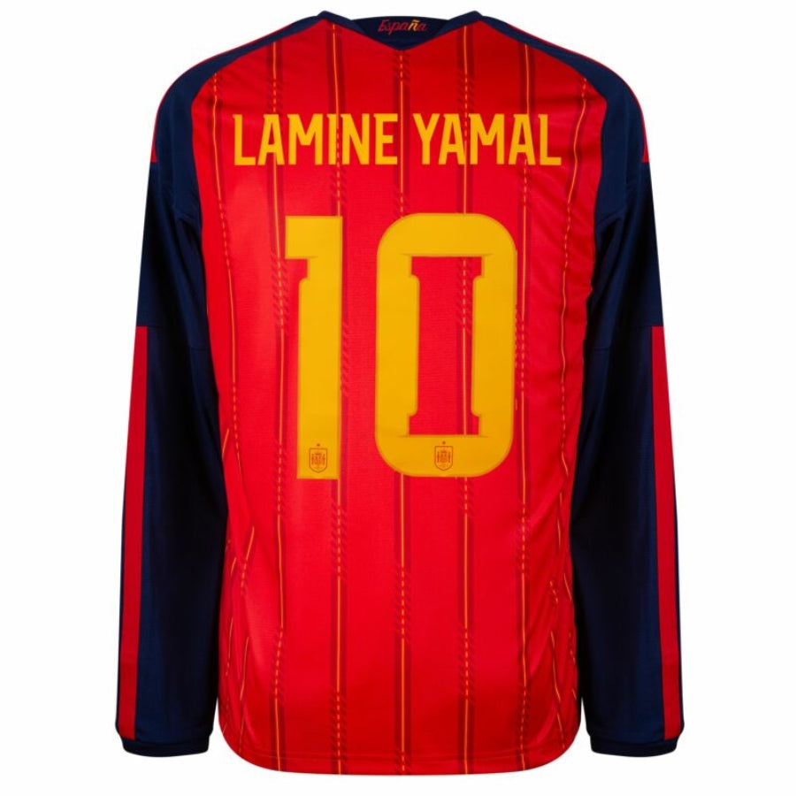 Spain Home Lamine Yamal 10 Fan Long Sleeve Shirt 2026-2027-mysite Custom Football Kit- Nextkits