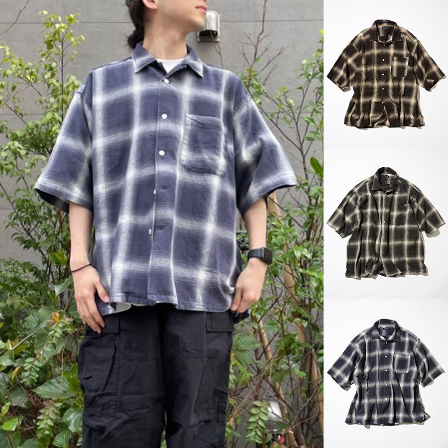 NAUTICA ( JAPAN ) Bleech Ombre Check S/S Shirts
