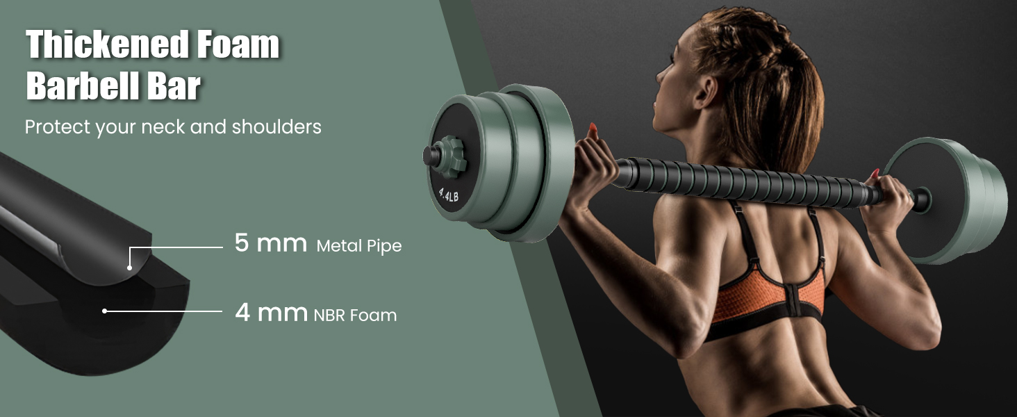 Thickened Foam Barbell Bar