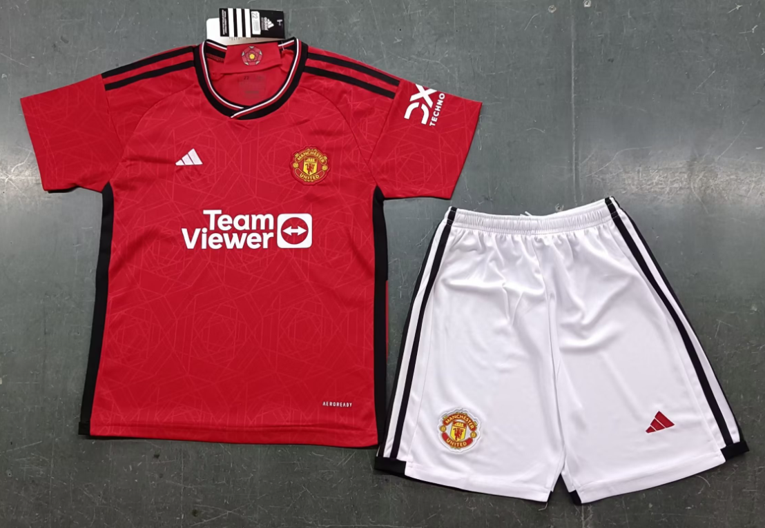 23/24 Manchester City Home Football Jersey Kids Size Suit-mysite Custom Football Kit- Nextkits