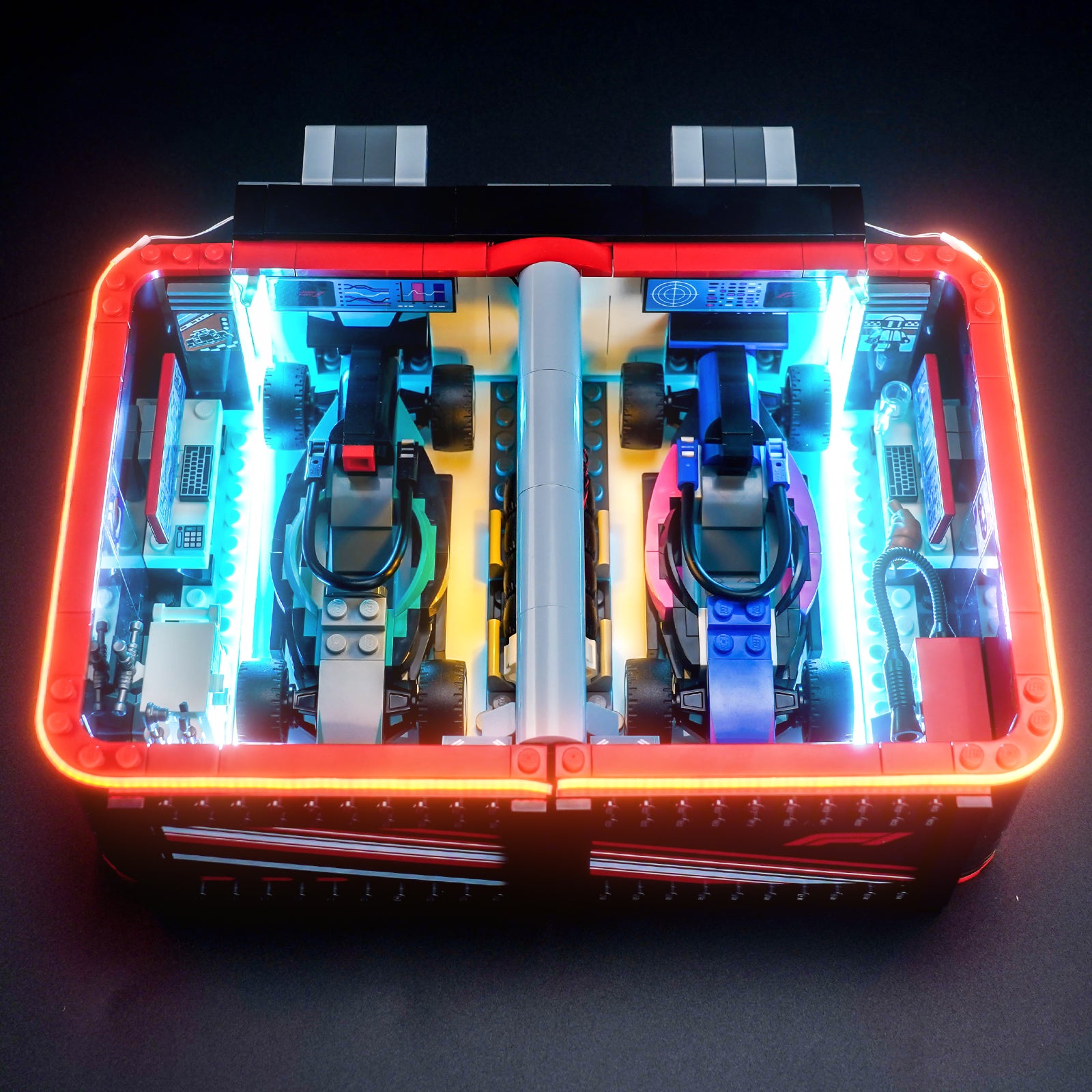 BrickBling Light Kit for LEGO City F1® Garage & Mercedes-AMG & Alpine Cars 60444