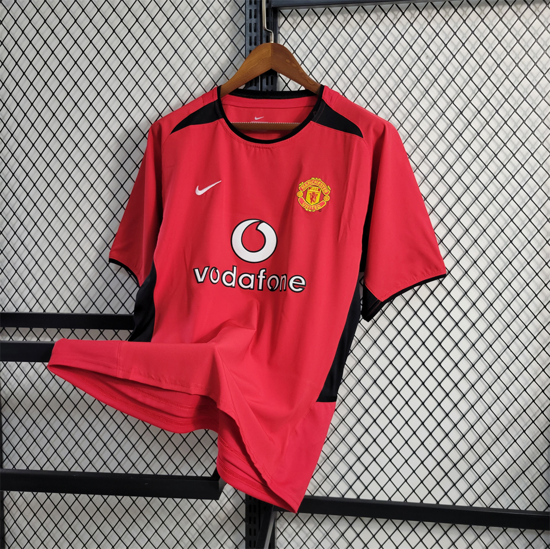 ManixJersey.com | Retro Manchester United 02-04 Home Jersey -Customize Name, Number and Patch | Worldwide Shipping