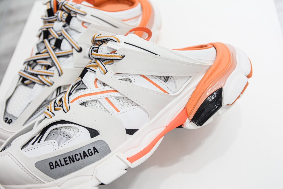 Balenciaga Track Mule in White Orange、mysite、Cacoeks