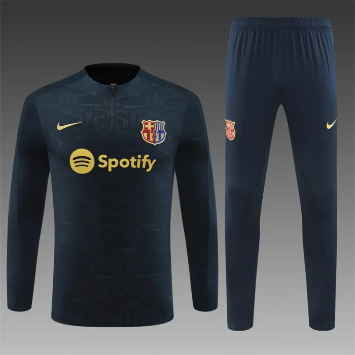 2024/2025 Barcelona Half Zip Training Suit Royal Blue Jersey Kit:football jersey mysite: unitedjerseyfootball 邓江浪:football