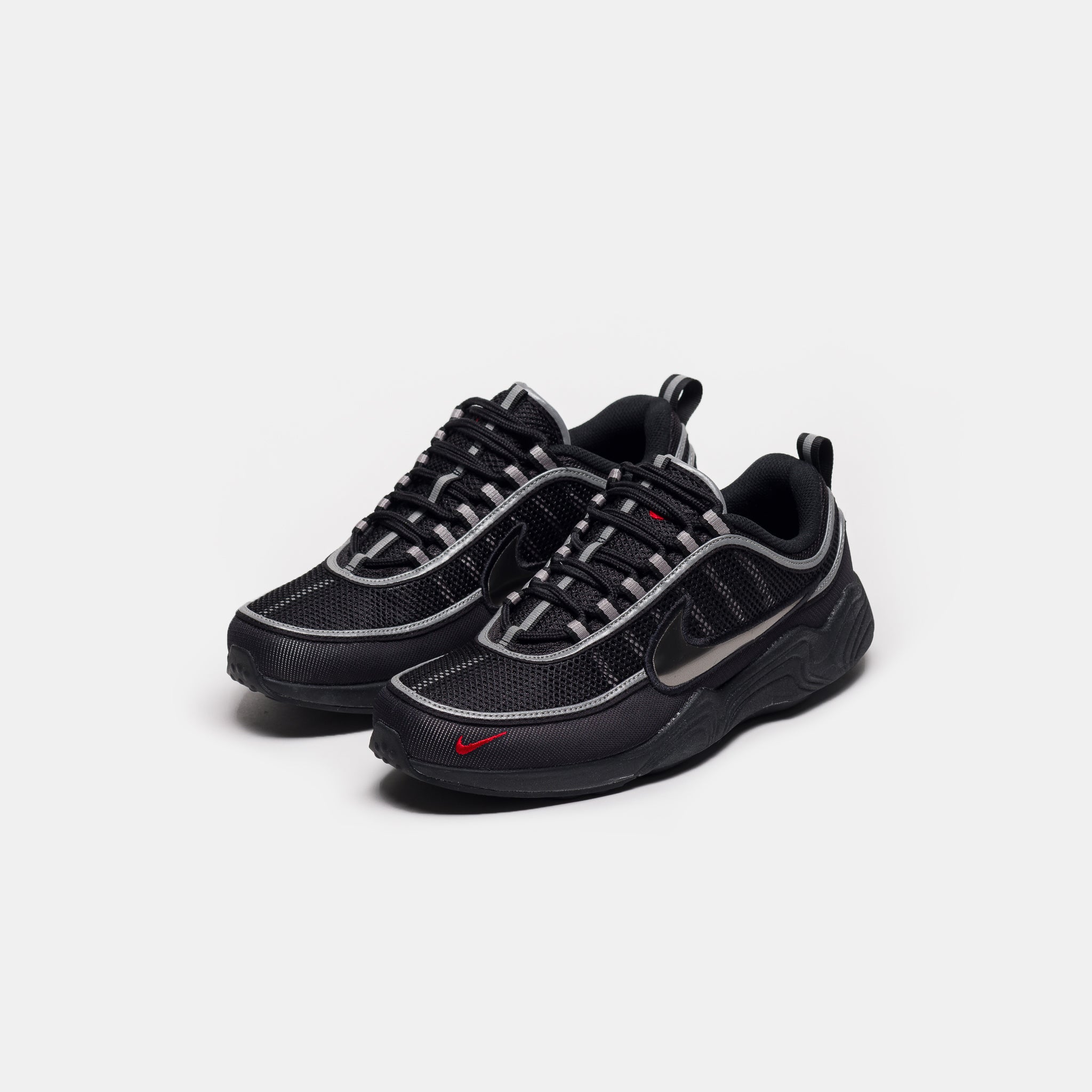 Air Zoom Spiridon SP Sneaker in Black/Metallic Silver/Sport Red