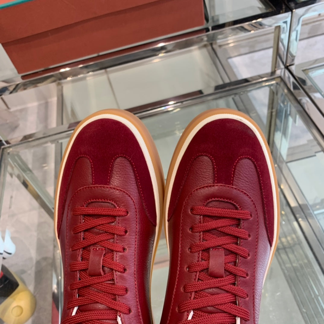 LP TENNIS WALK SNEAKERS CHERRY CALFSKIN、mysite、Cacoeks