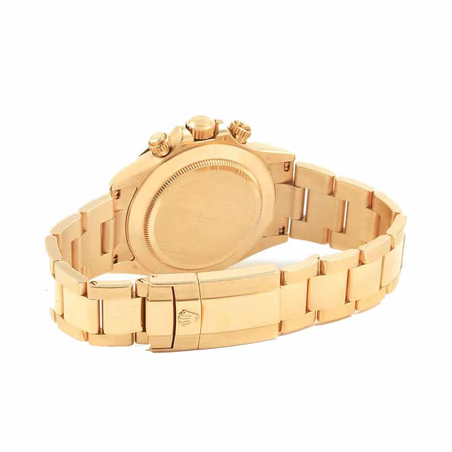 rolex daytona cosmograph yellow gold dial 116528 back