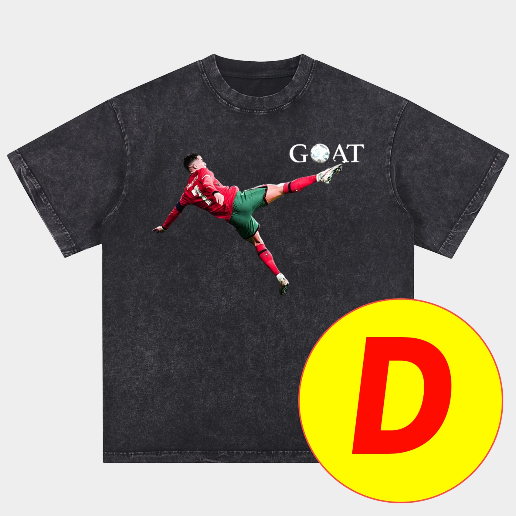 UltraTrikot-Cristiano Ronaldo Portugal Real Madrid Manchester United Oversized Washed T-Shirt