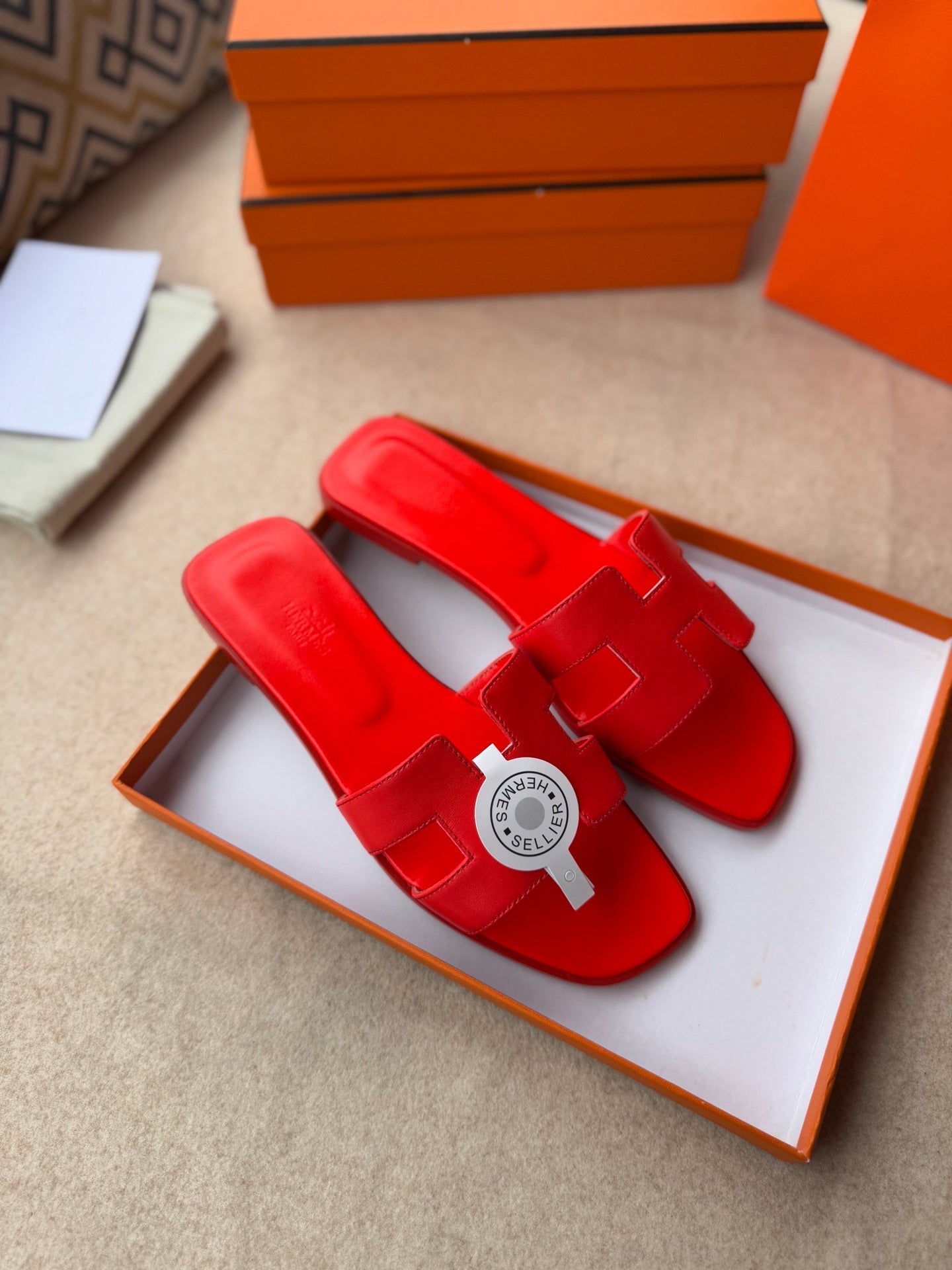 0RAN SANDALS IN CHERRY RED CALFSKIN、mysite、Cacoeks