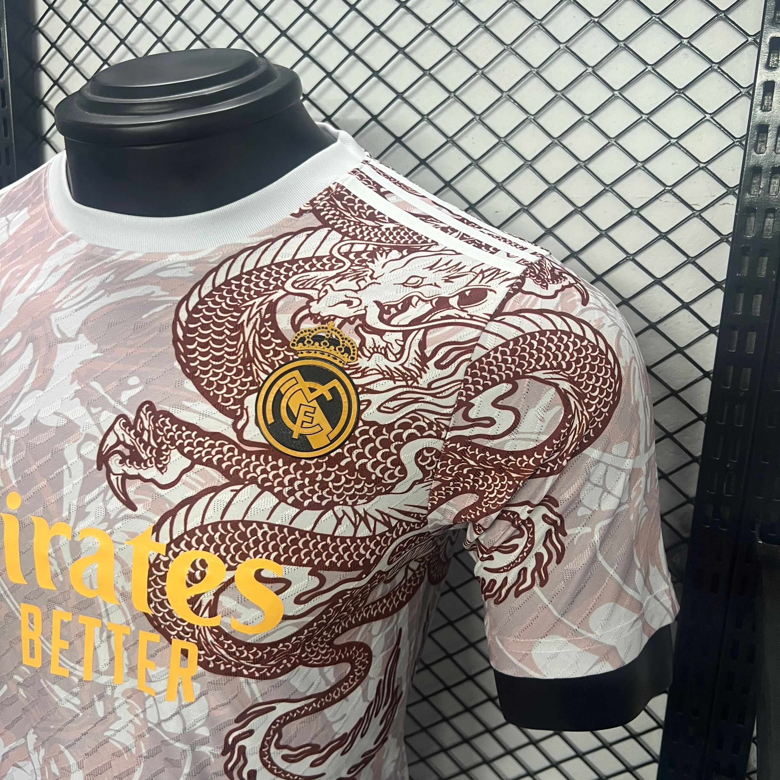 Higojerseys-Real Madrid 24-25 Red Dragon Special Edition White Jersey - Player Version