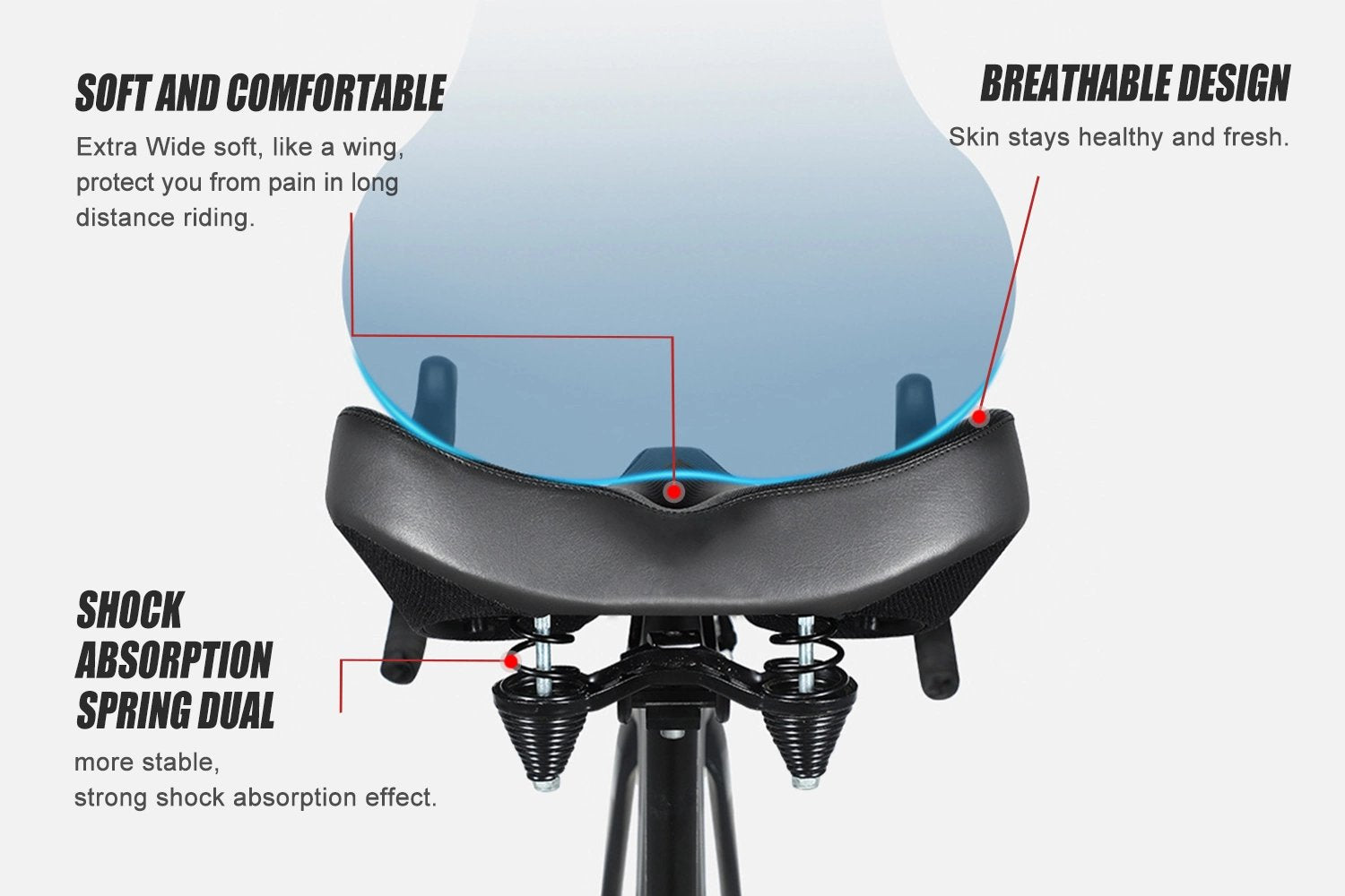 Oversized Comfort E-Bike Seat Saddle、mySite、bearsvspackers