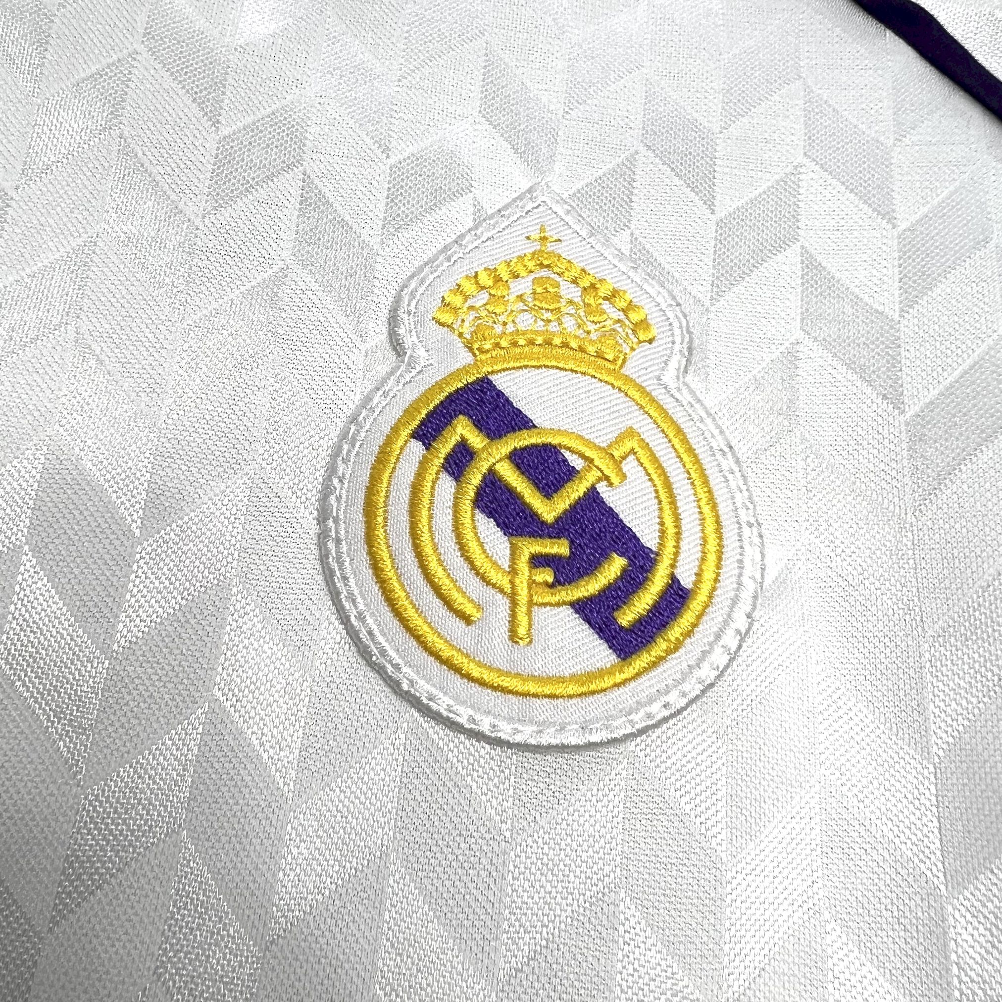 JerseysGala.com | Retro Real Madrid 1986 Home Jersey -Customize Name, Number and Patch | Worldwide Shipping
