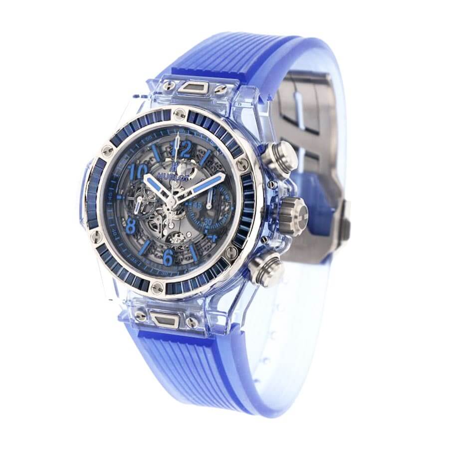 hublot big bang unico blue sapphire baguettes 411 jl 4809 rt 1901 replica 1