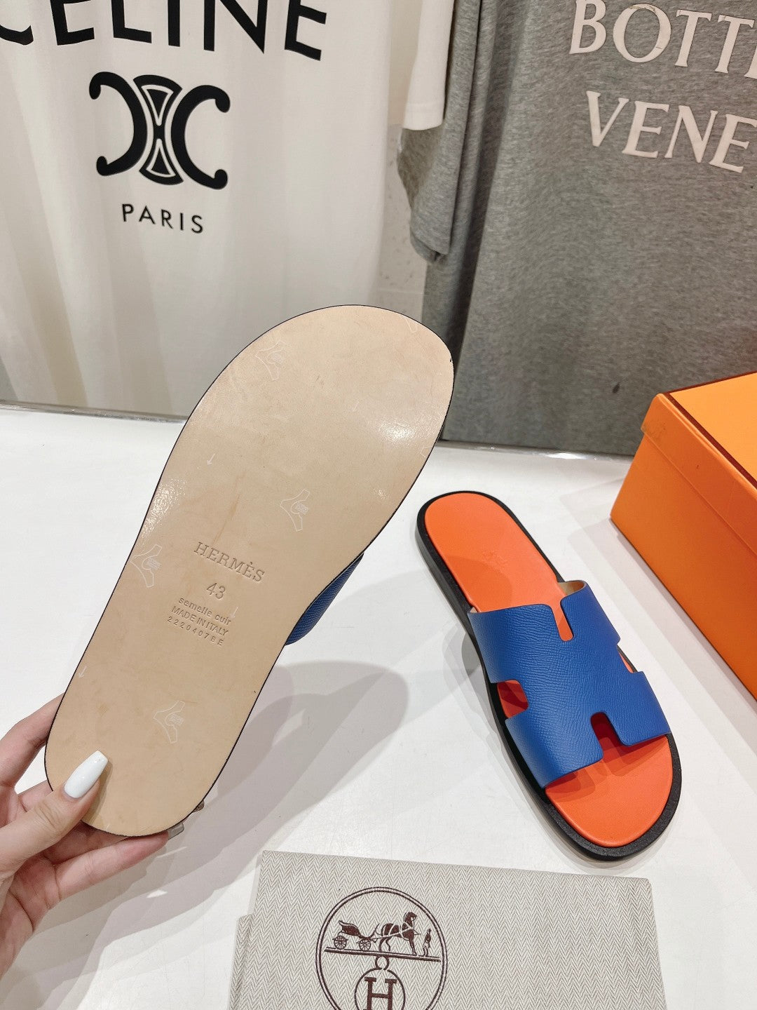 IZMIR SANDAL LIGHT ORANGE MIX LAPIS LAMBSKIN、mysite、Cacoeks