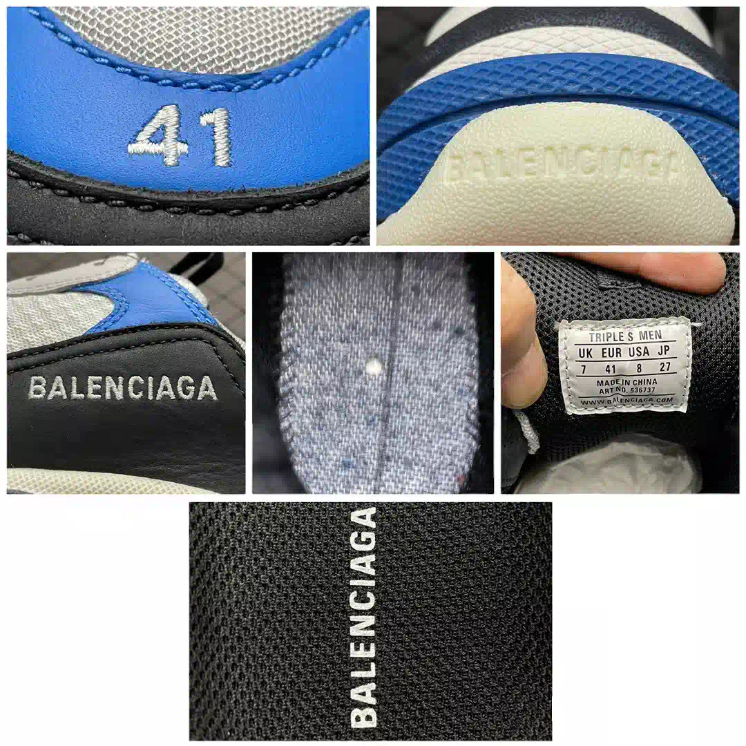 Balenciaga Triple S Sneaker In Blue White Black、mysite、Cacoeks