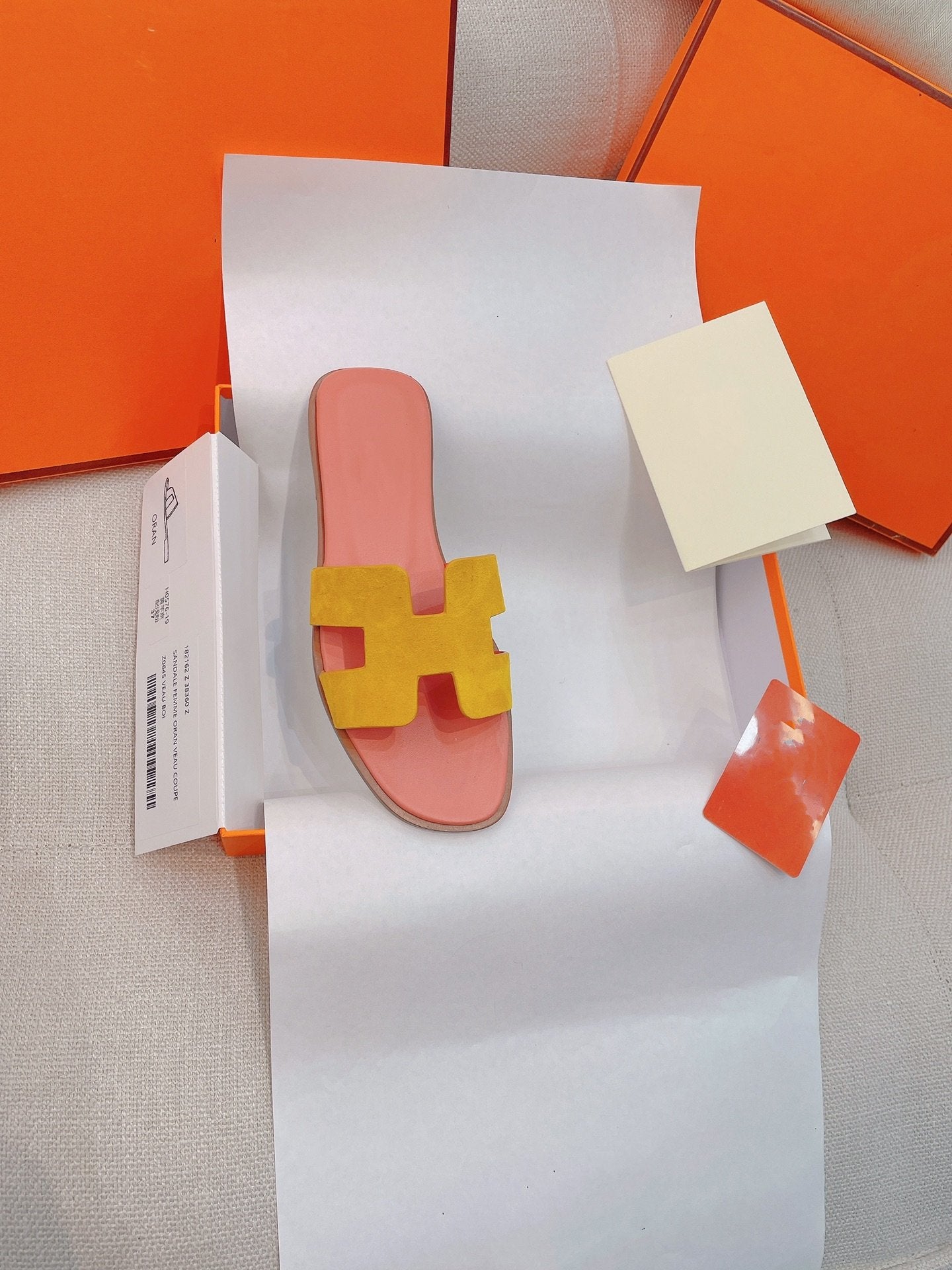 0ran Sandal Light Pink/Yellow Suede、mysite、Cacoeks