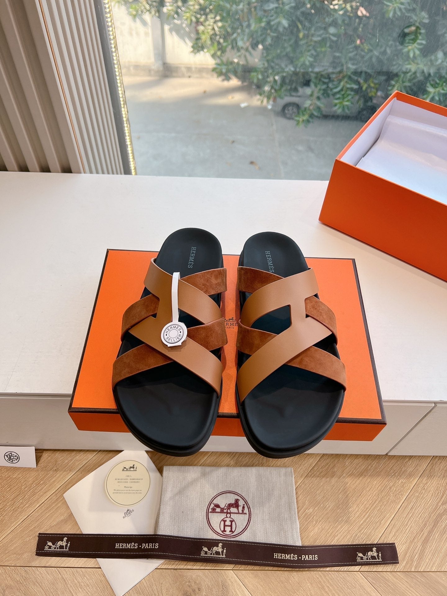 KAZIMIR SANDAL IN BRONZE BROWN CALFSKIN AND SUEDE、mysite、Cacoeks