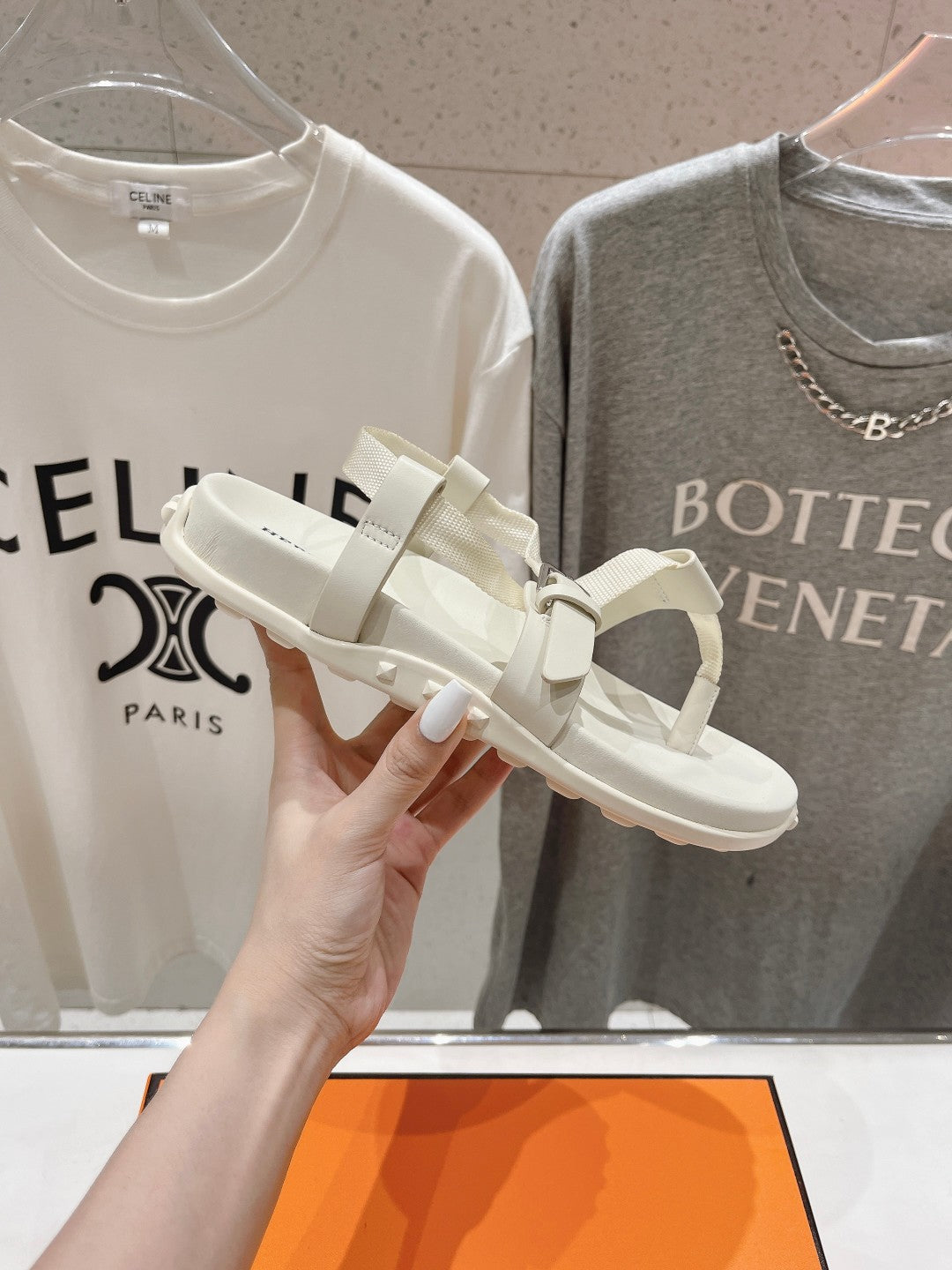 SANDAL BRAIDED 30 WHITE CALFSKIN、mysite、Cacoeks