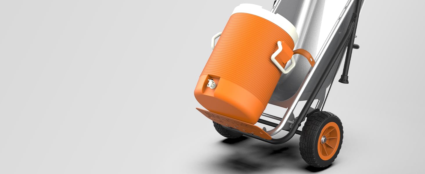 Lightweight, bag holder, extended dolly, two wheel design, four times stronger, 4x stronger