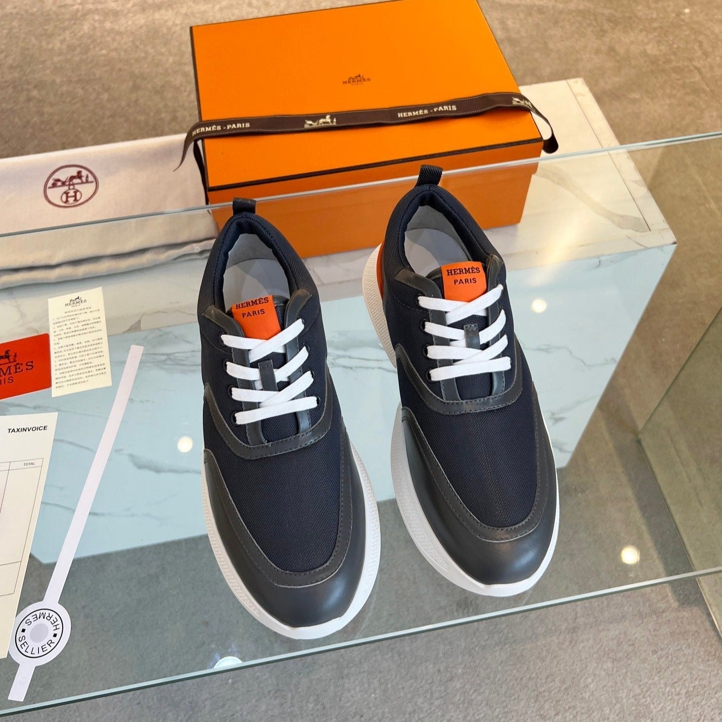 GIGA SNEAKER BLACK CALFSKIN BLACK SOLE、mysite、Cacoeks