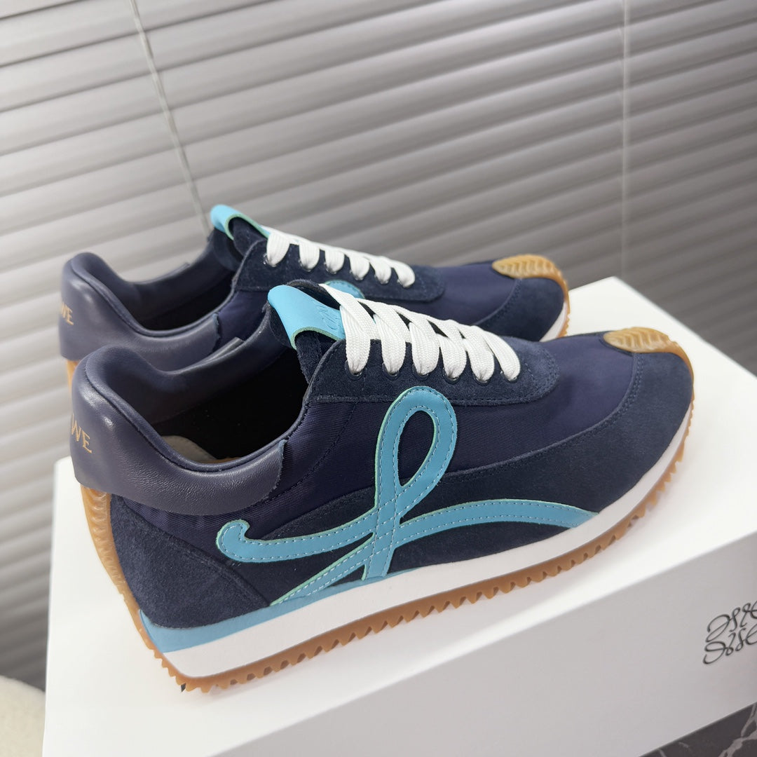 BALLET RUNNER 2.0 IN AEGEAN BLUE SUEDE AND LYCRA FABRIC、mysite、Cacoeks