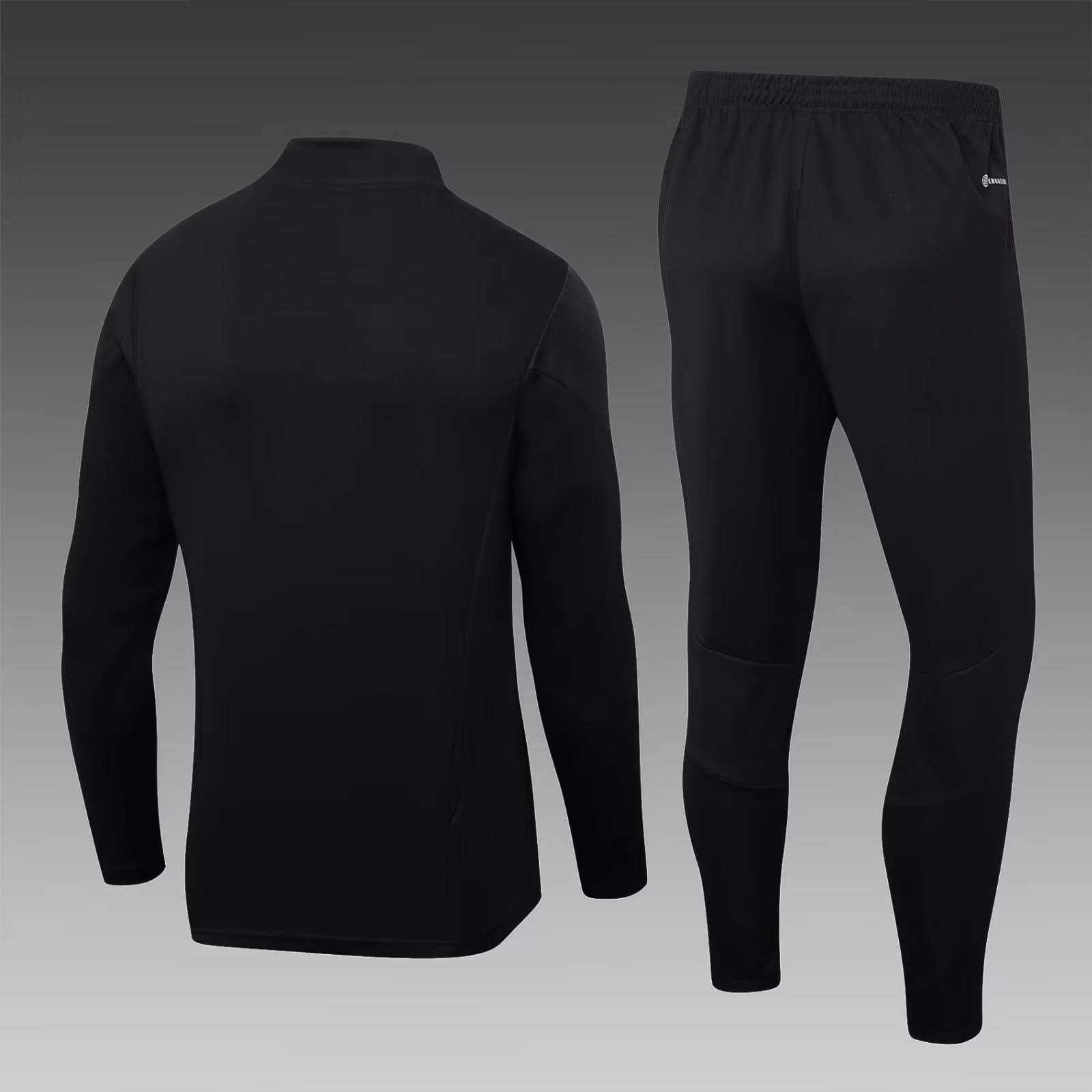 2023/2024 Manchester United Half-Pull Training Suit Black Football Shirt 1:1 Thai Quality Set:football jersey mysite: unitedjerseyfootball 邓江浪:football