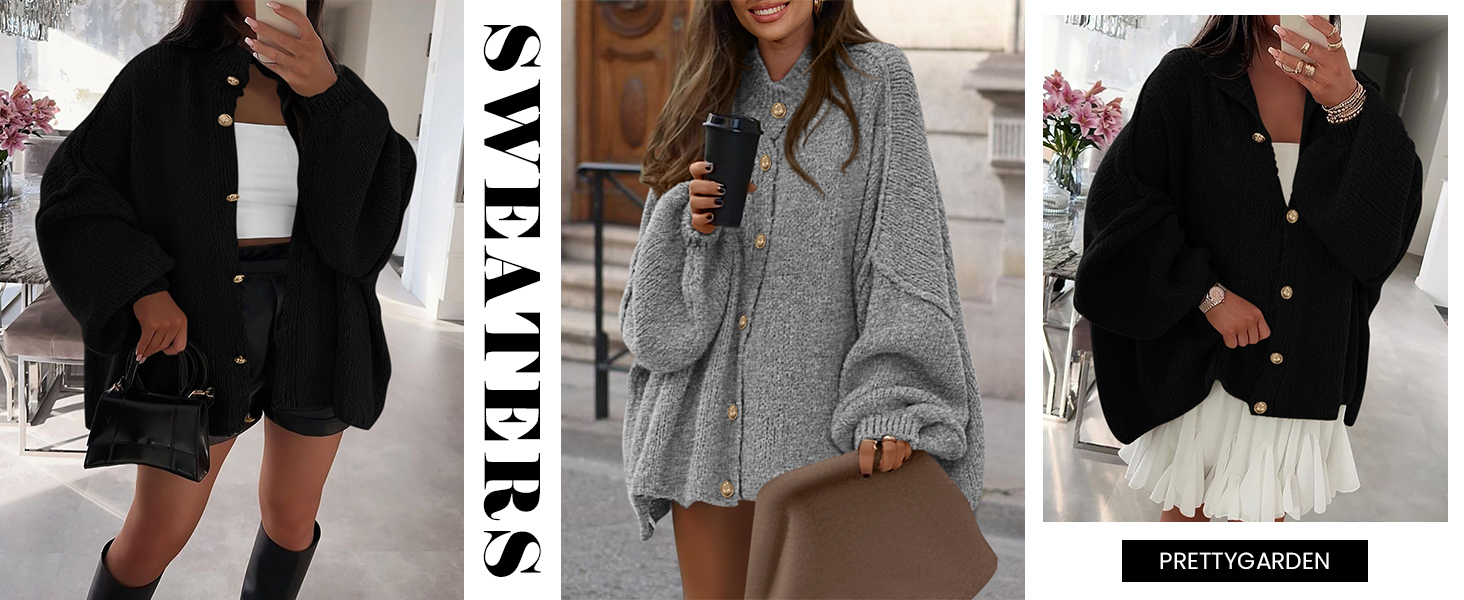 Women's Winter Button Down Cardigan Sweaters