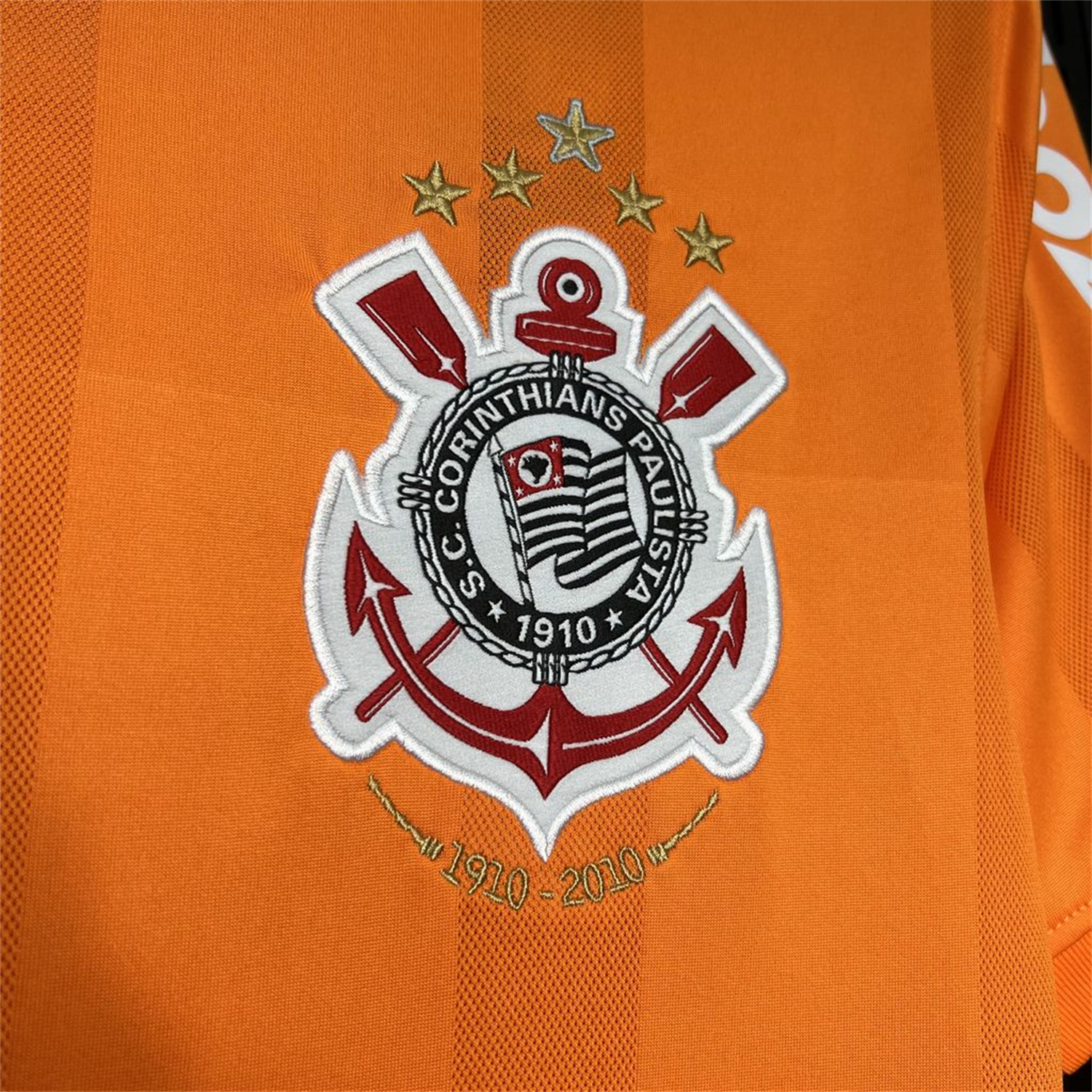 Funinjersey-Retro Corinthians 2010 Orange Goalkeeper Jersey