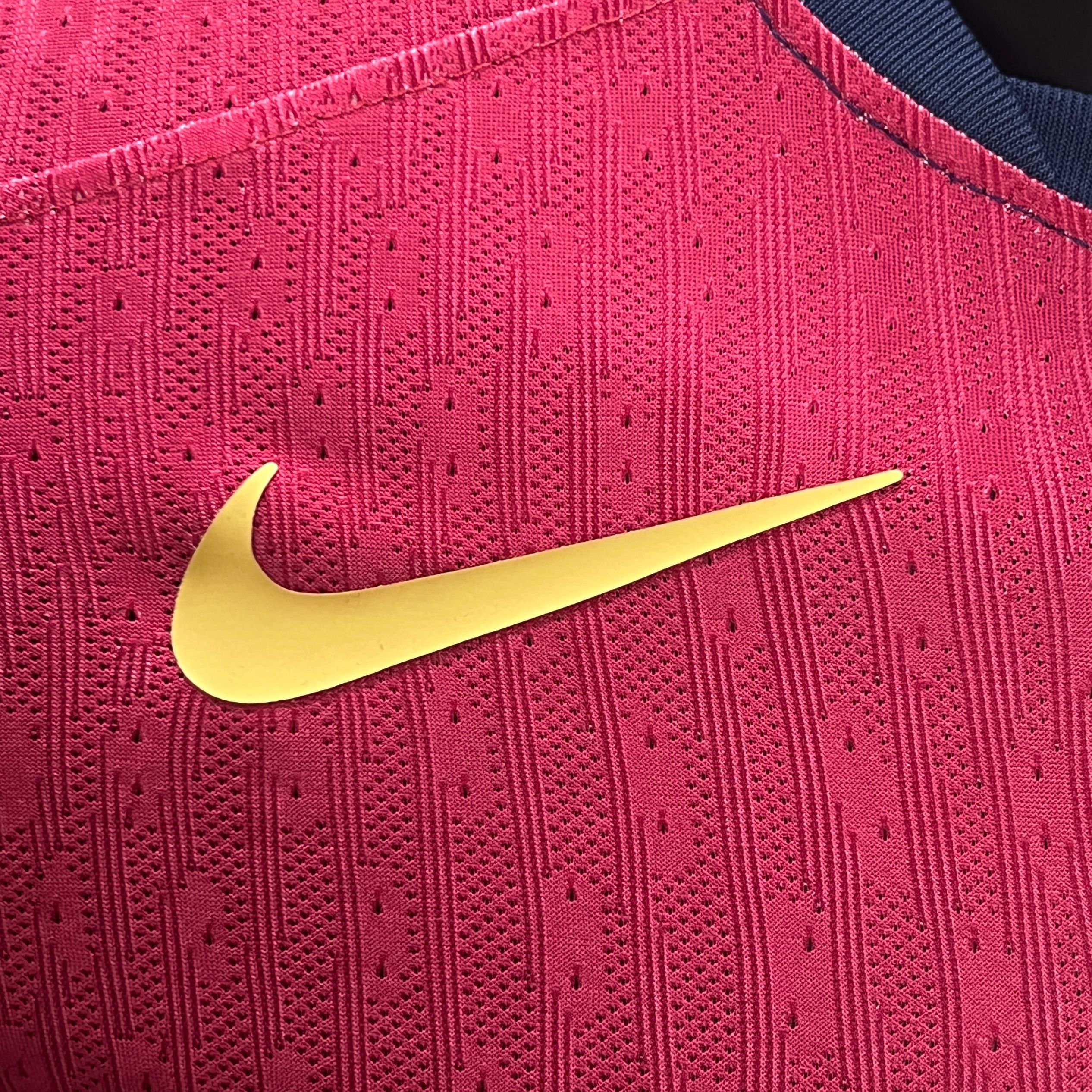 Higojerseys-Barcelona 24-25 Home Long Sleeve Jersey with Big Logo - Player Version