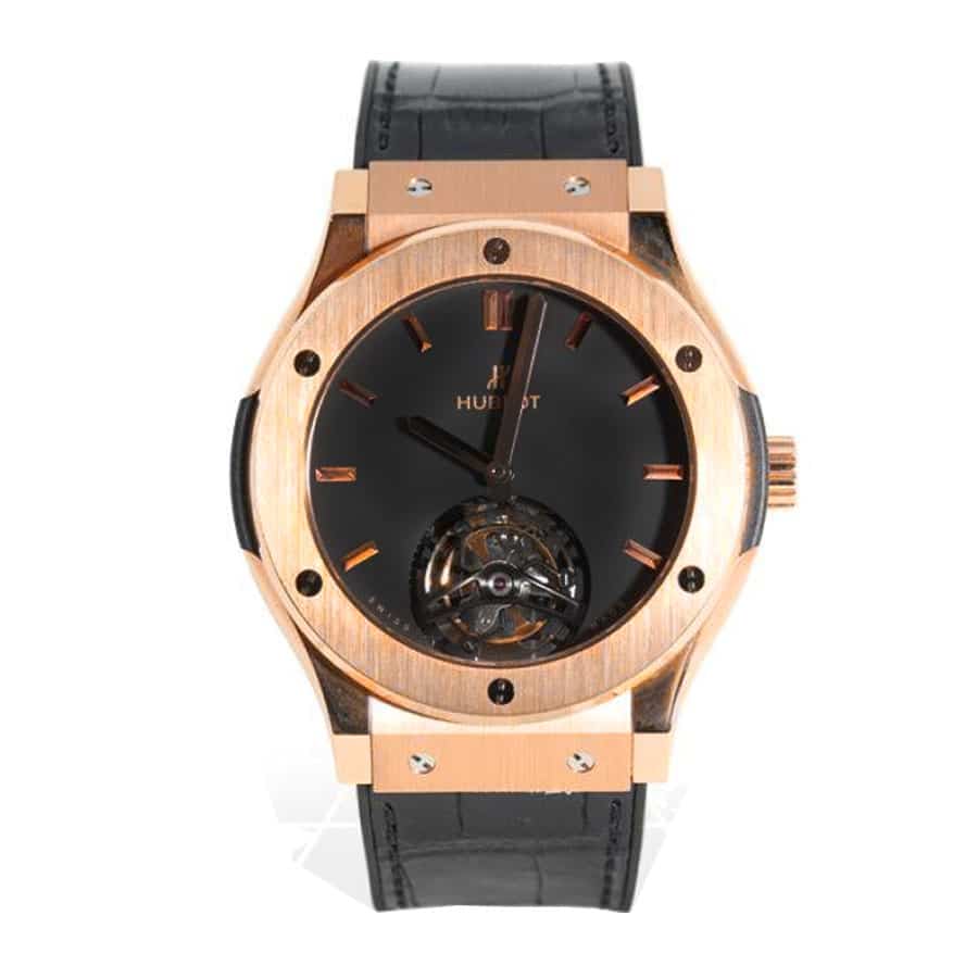 hublot classic fusion tourbillon dial black 505 ox 1180 lr replica