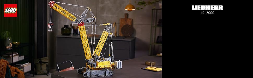 Recreate a powerful cranes in LEGO Technic form with this Liebherr Crawler Crane LR 13000 model