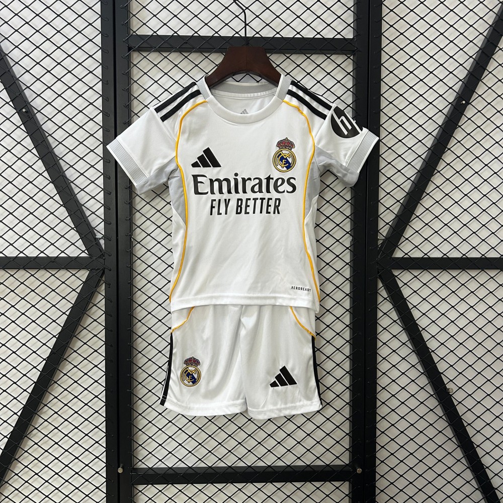 25/26 Real Madrid Home Football Shirt Kids Size Suit-mysite Custom Football Kit- Nextkits