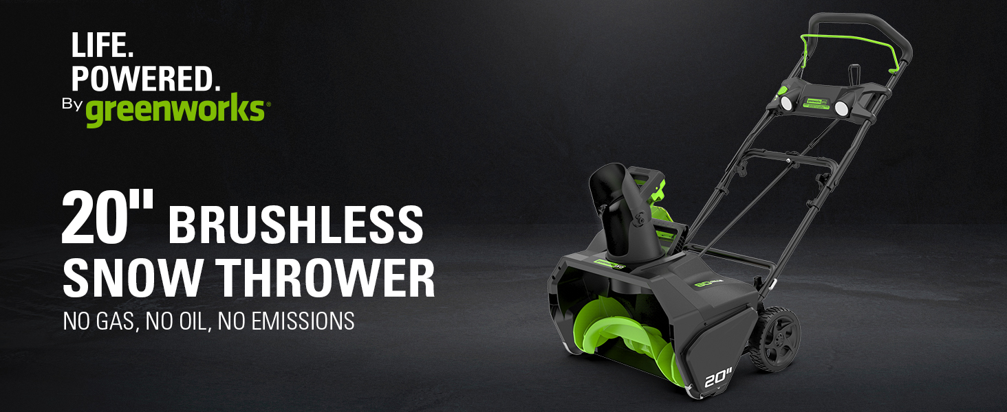 20'' BRUSHLESS SNOW THROWER