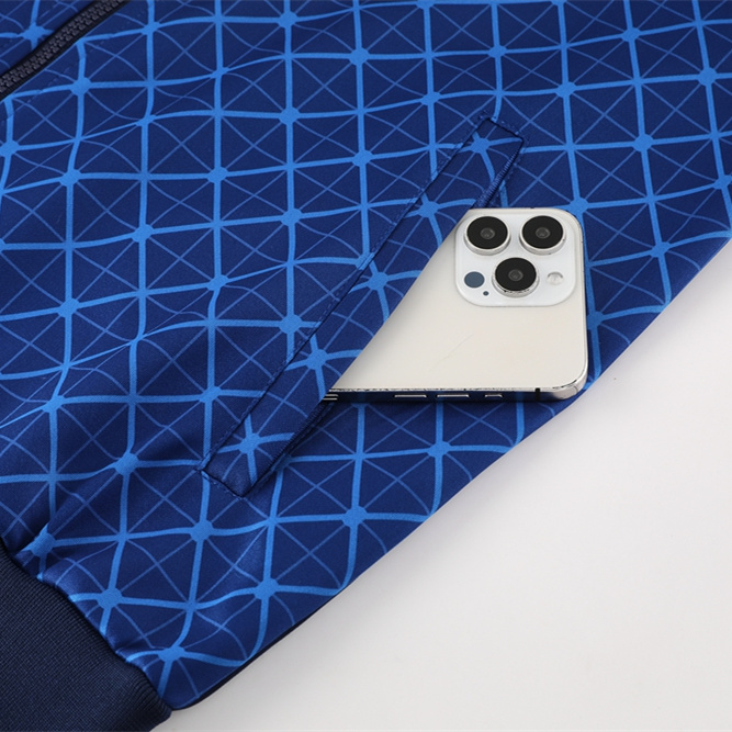 Higojerseys-Paris Saint-Germain PSG 24-25 Jacket Training Tracksuit - Blue Plaid