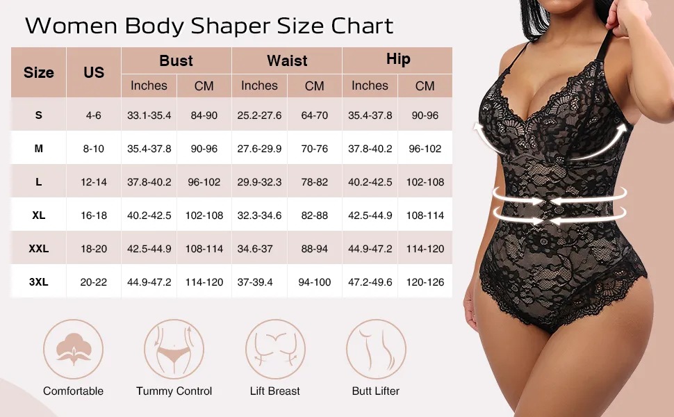 ALLURING BODY SHAPER SIZE