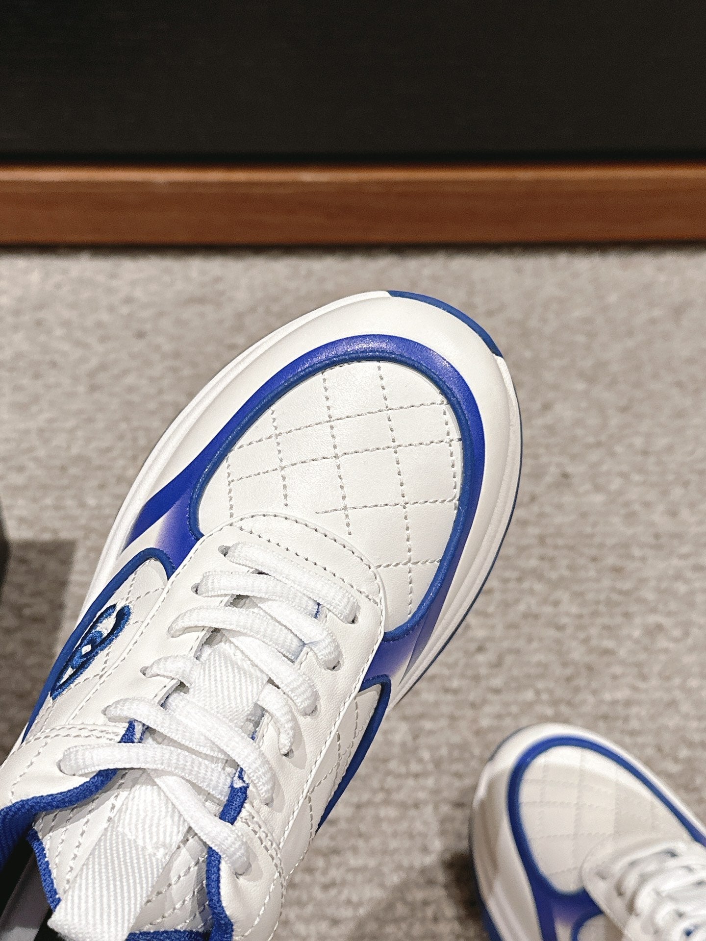 CC CLASSIC SNEAKER IN WHITE MIX COBALT BLUE LAMBSKIN、mysite、Cacoeks