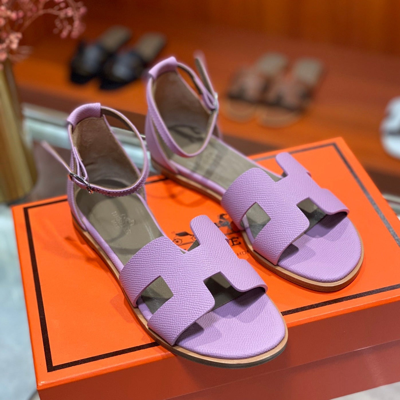 SANTORINI SANDAL LAVENDER CALFSKIN、mysite、Cacoeks