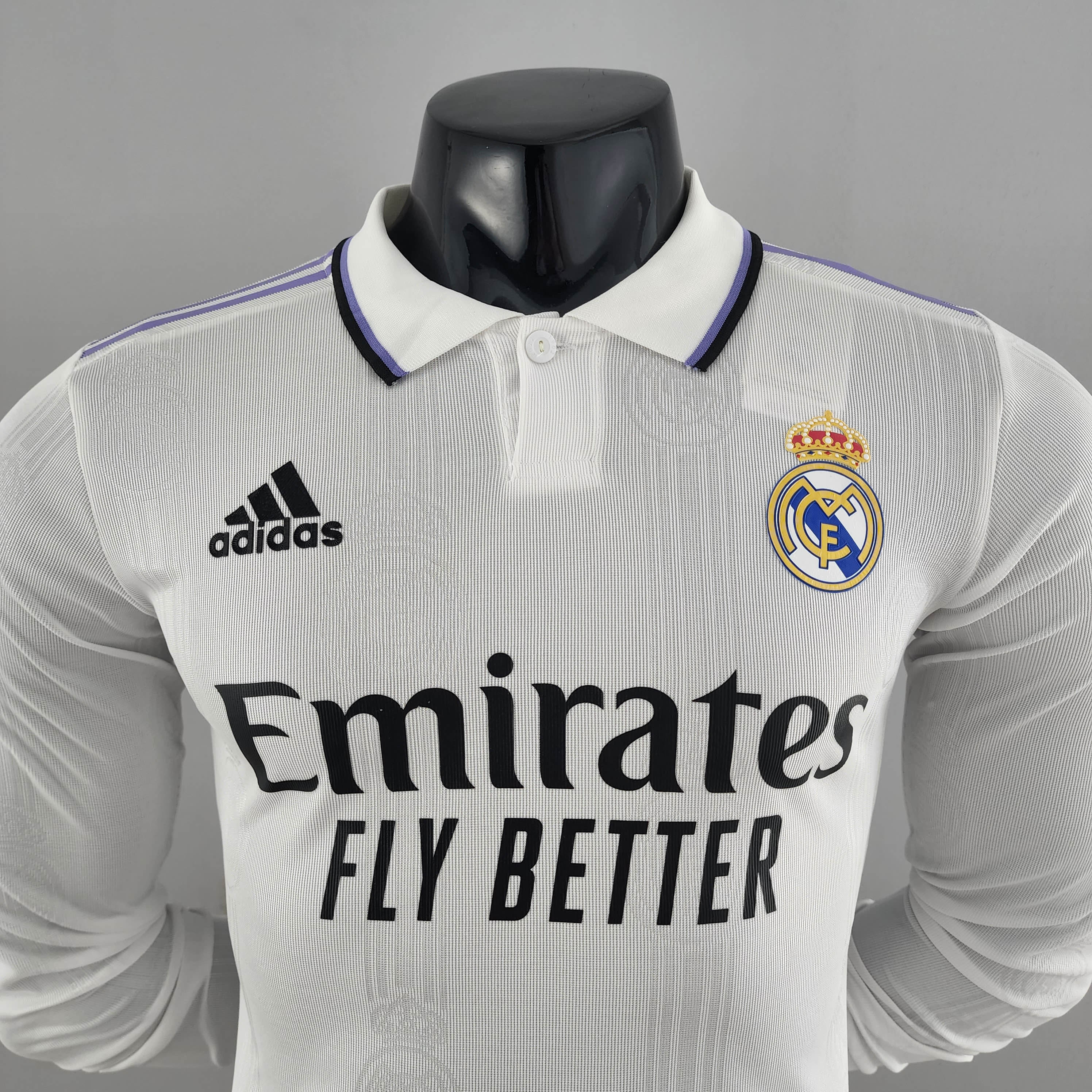 2022/2023 Long Sleeve Player Version Real Madrid Home:football jersey mysite: unitedjerseyfootball 邓江浪:football