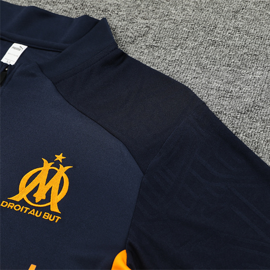 JerseysGala.com | Marseille 24-25 Long Sleeve Training Set - Royal Blue -Customize Name, Number and Patch | Worldwide Shipping
